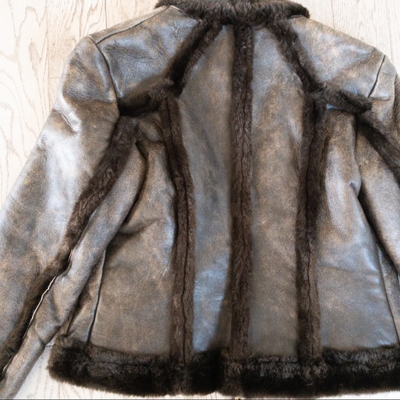 leather bomber jacket - Picture 3 of 14